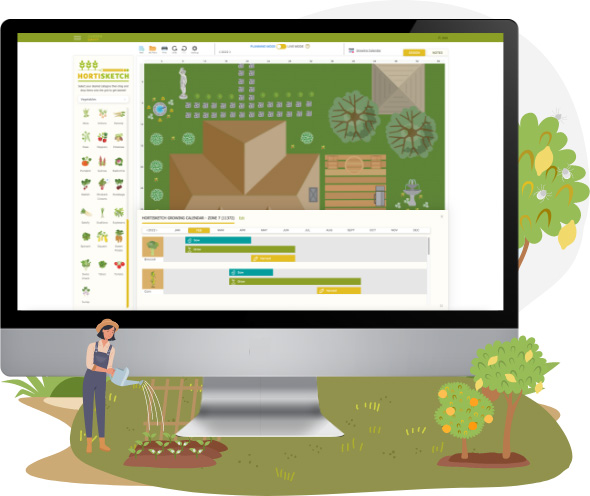 Illustration of desktop with Hortisketch