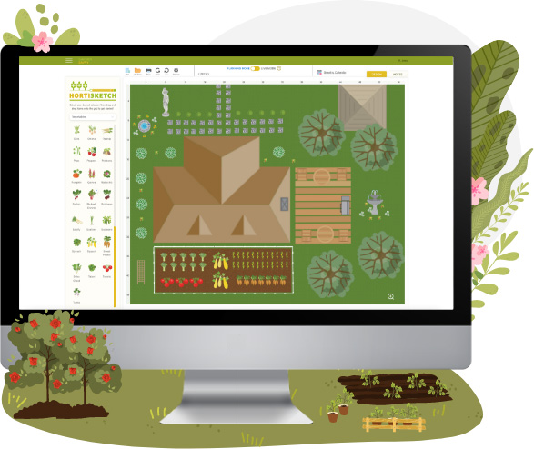 Illustration of desktop with Hortisketch