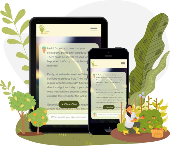 Illustration of devices with GardenAI
