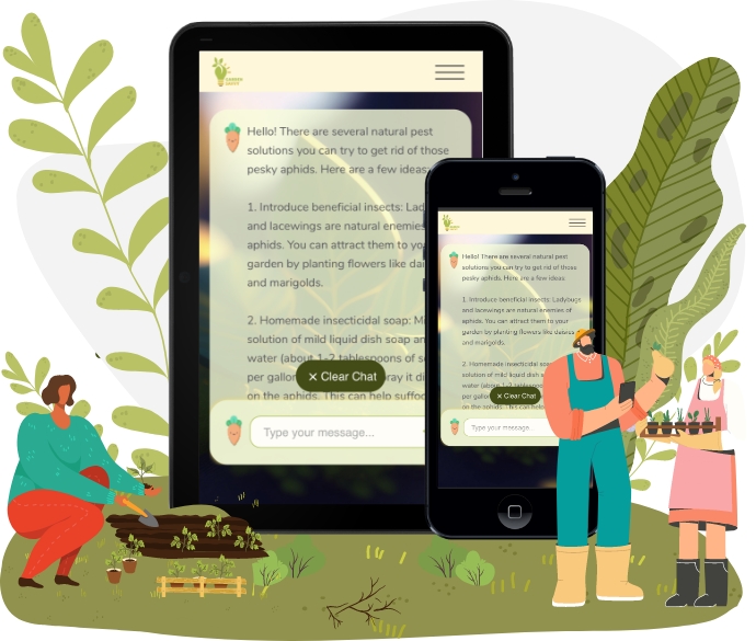 Illustration of devices with GardenAI